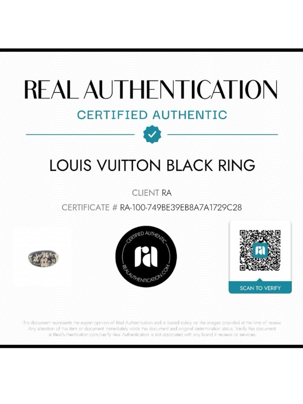💙 Louis Vuitton Inclusion Resin Dome Ring – Blue/black 💙 - Picture 9 of 9